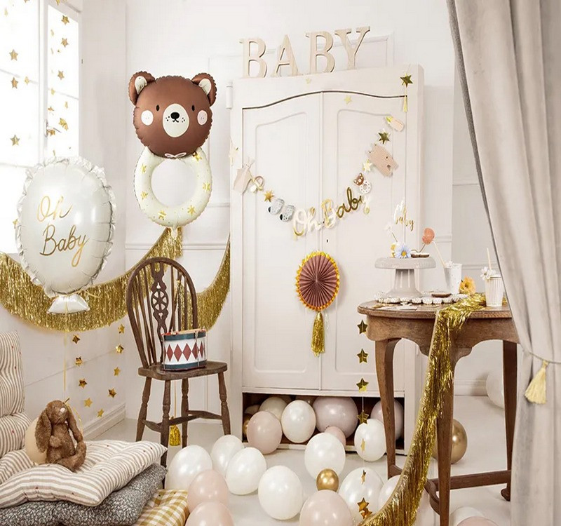 Balon foliowy Grzechotka miś 61x88cm FB191 PartyDeco